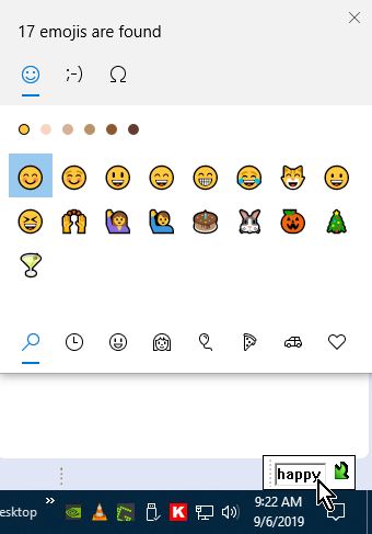 Windows 10 May 2019 Update v1903 · Clipboard History · Emoji, Kaomoji ...