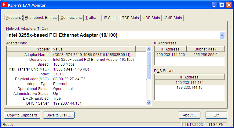 Download your copy of Karen's LAN Monitor