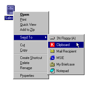 Karen's SendTo Clipboard